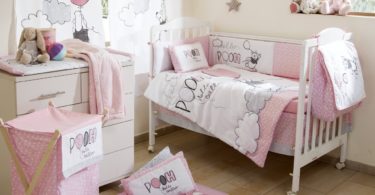 Disney Pink Winnie The Pooh Play Crib Bedding Set