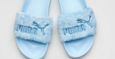 Cool Blue Puma Fur Slide WNS Rihanna