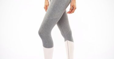 Riley 7/8 Medium Waist Tight in Heather Grey/Blush