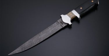 BucknBear Custom Handmade Damascus Fixed Blade Sub-hilt Hunting Knife