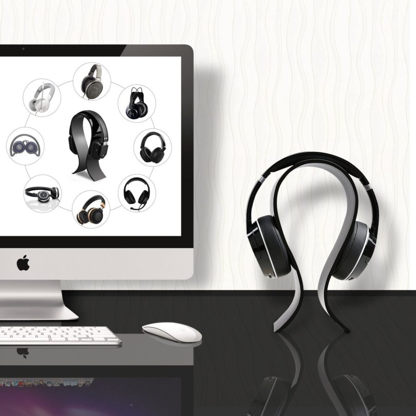 AmoVee Acrylic Headphone Stand Gaming Headset Holder
