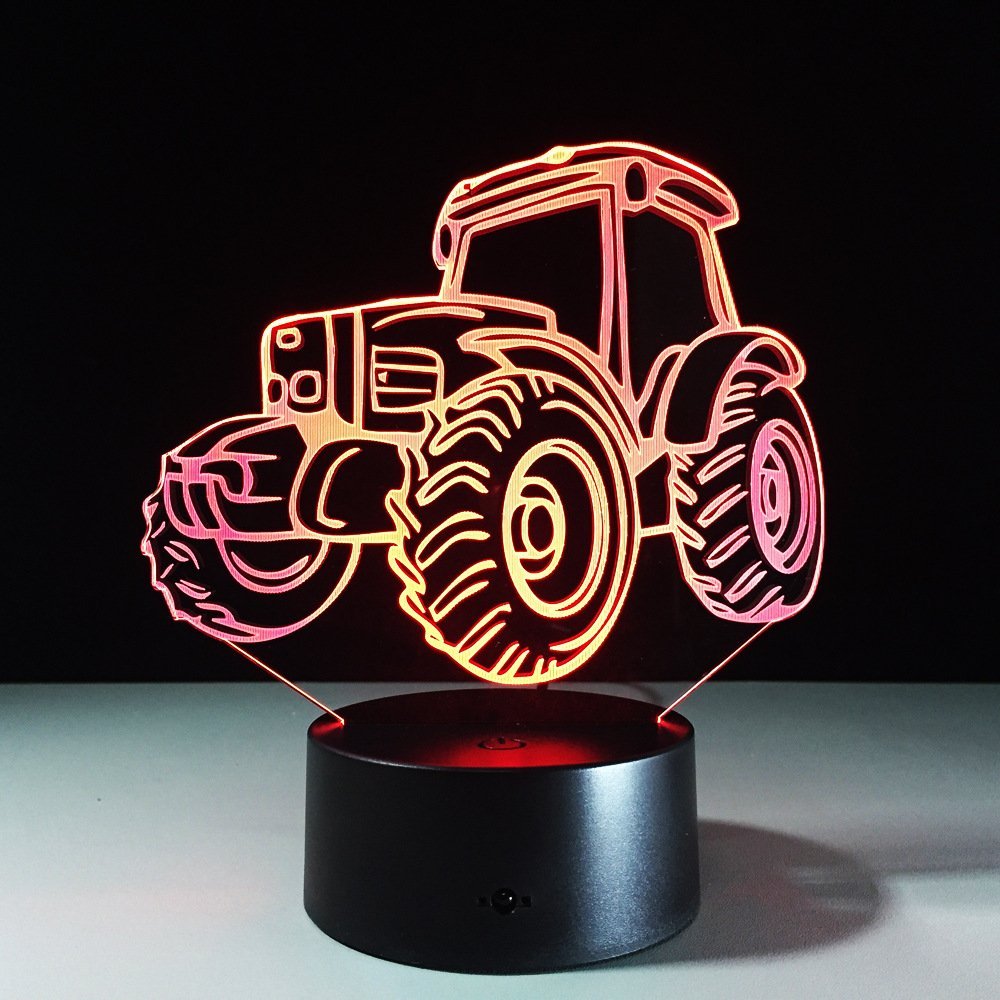 ircle Tractor Colorful Gradients 3D Optical Illusion Lamp