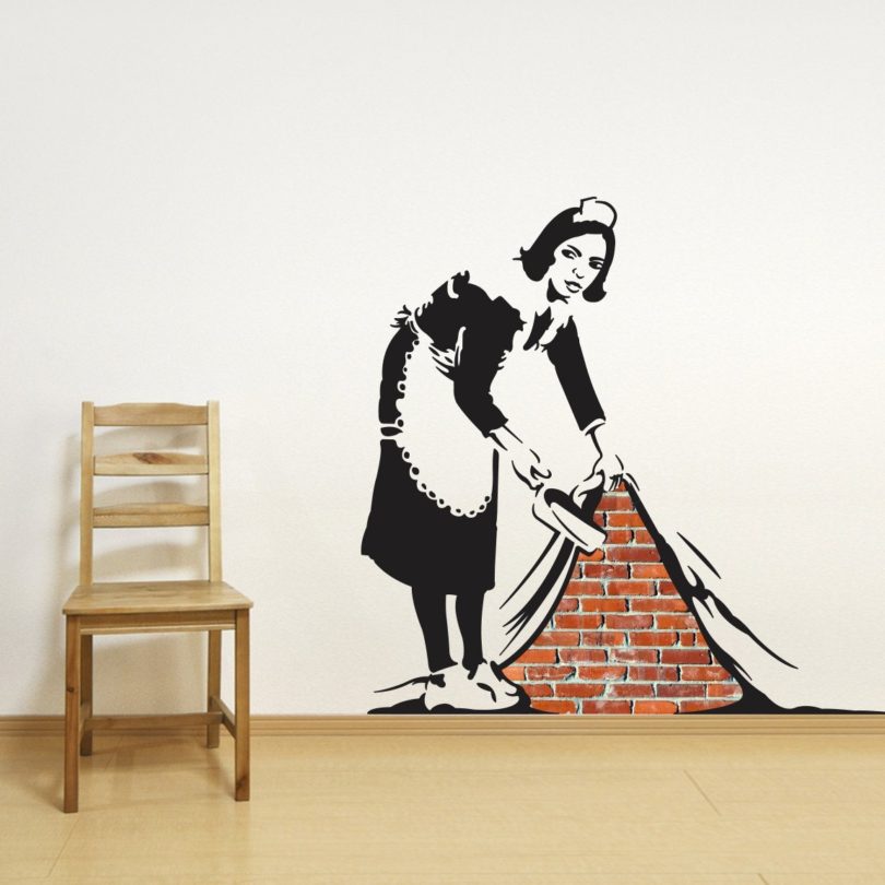 Banksy Sweep It Under Wall Decals