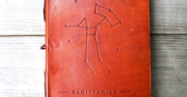 Sagittarius Zodiac Handmade Leather Journal