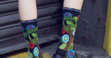 Black Flower Camo Sock by Ozone Design