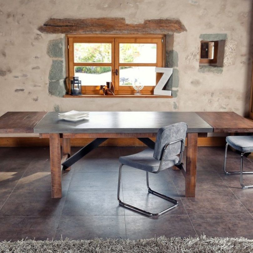 Extendable Vega Concrete Dining Table