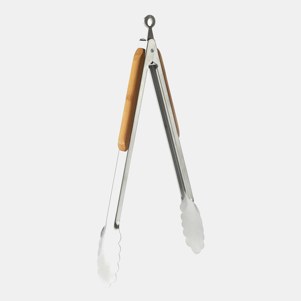 Bamboo & Stainless Steel 12″ Tongs