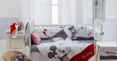 Disney Gray Mickey Crib Bedding Set