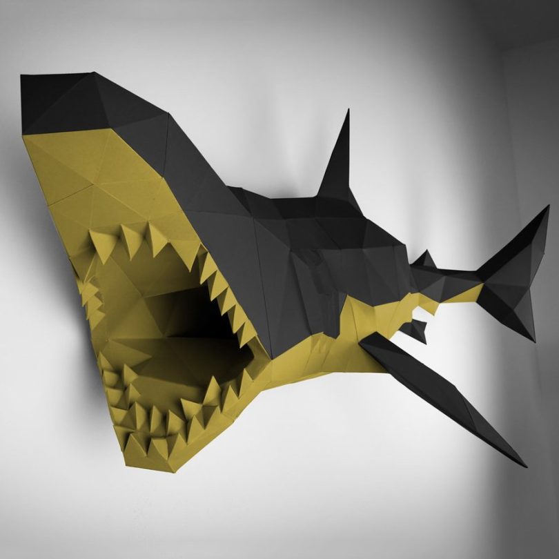 Black & Gold XL Shark Papertrophy