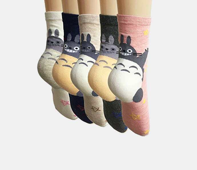 Oureamod Cartoon Animal Womens Girls Cotton Crew Socks