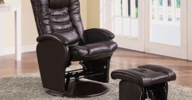 Brown Deluxe Glider with Ottoman
