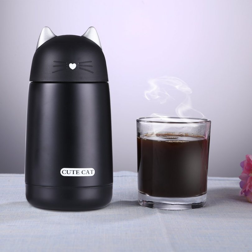 ONEISALL Cute Cat Thermos