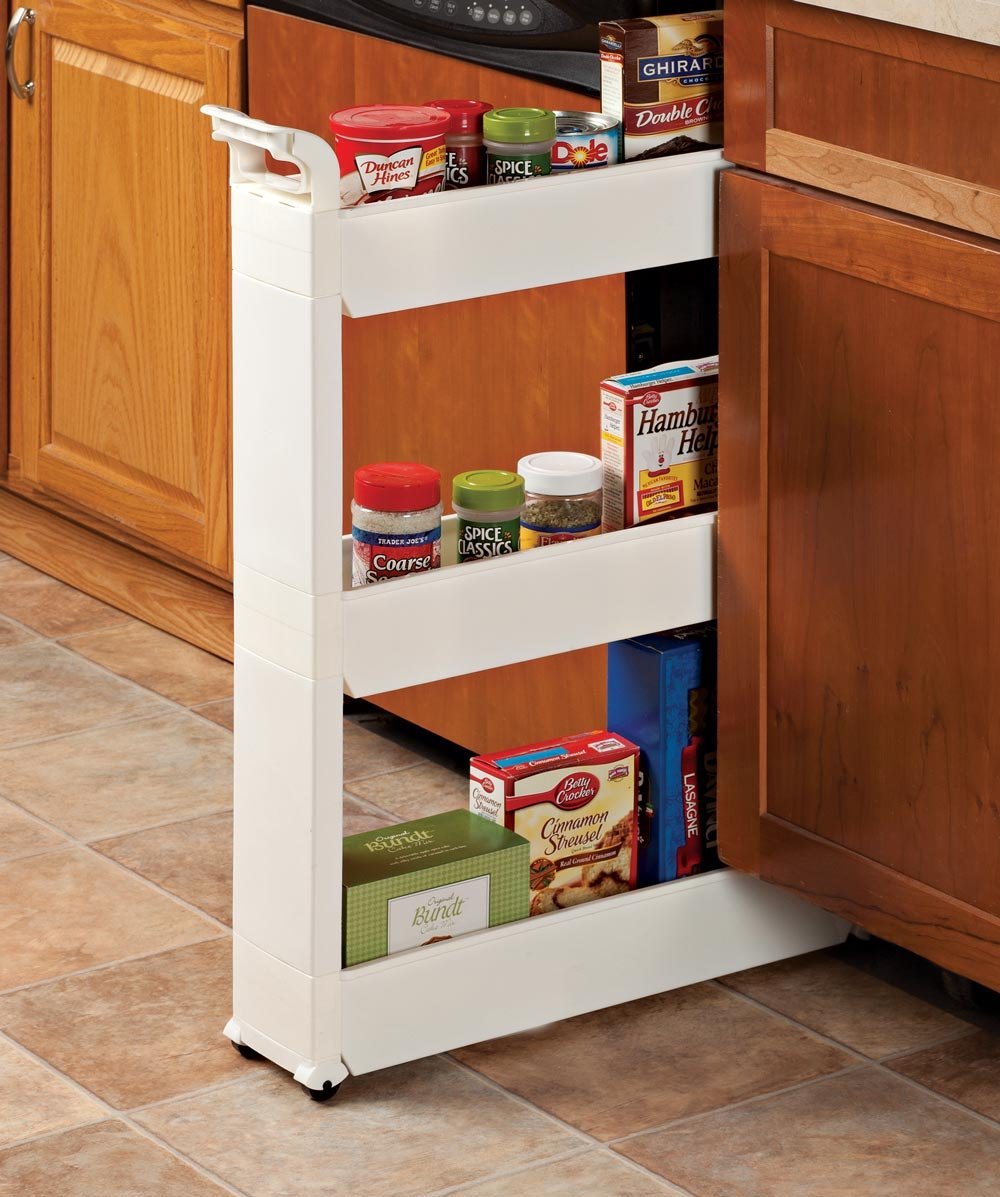 Miles Kimball 3-Tier Slim Storage Cart