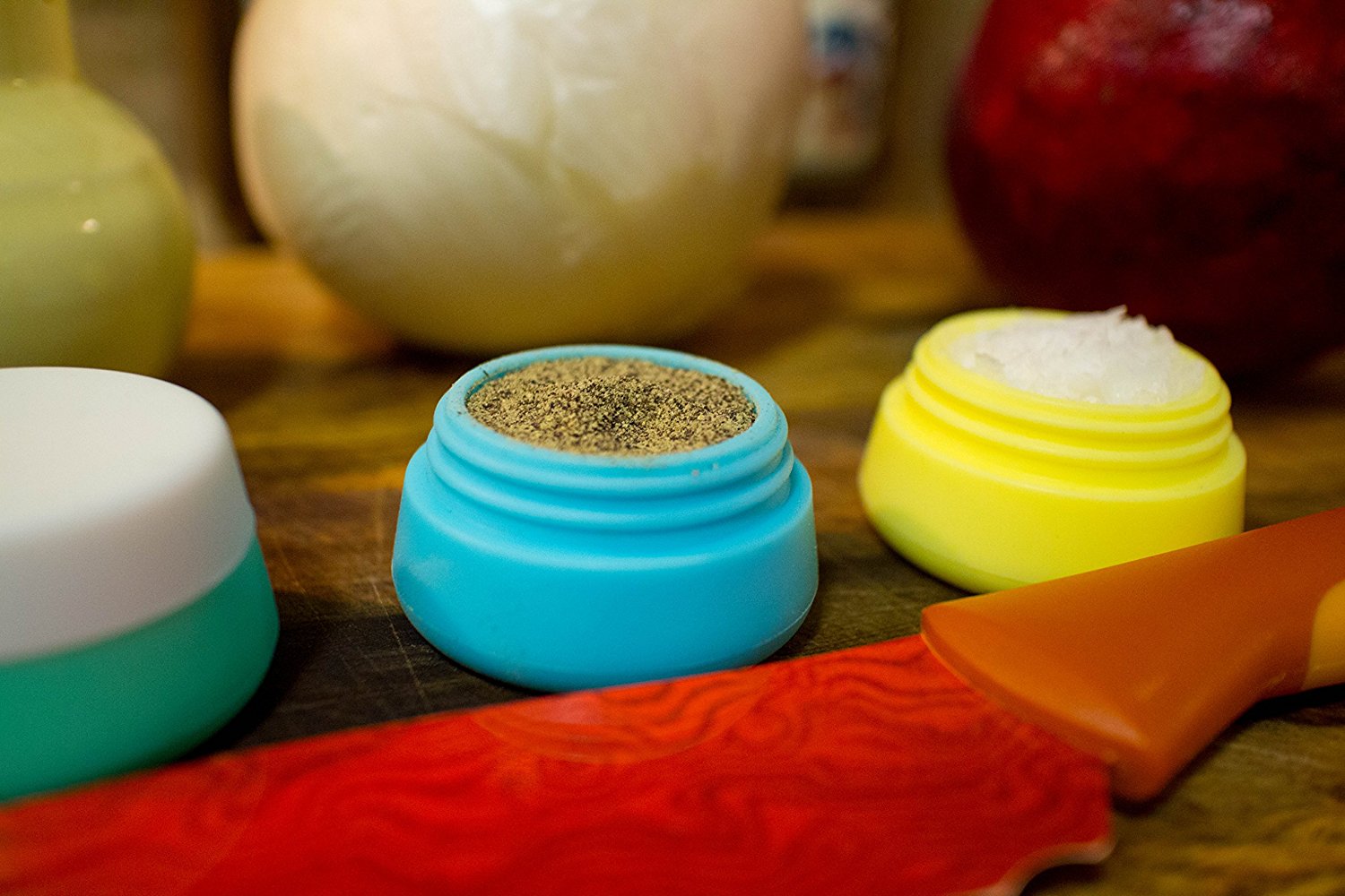 Soft and Durable Silicone Cosmetic Containers with Sealed Lids