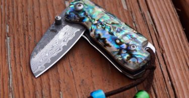 Mini Abalone Folding Knife