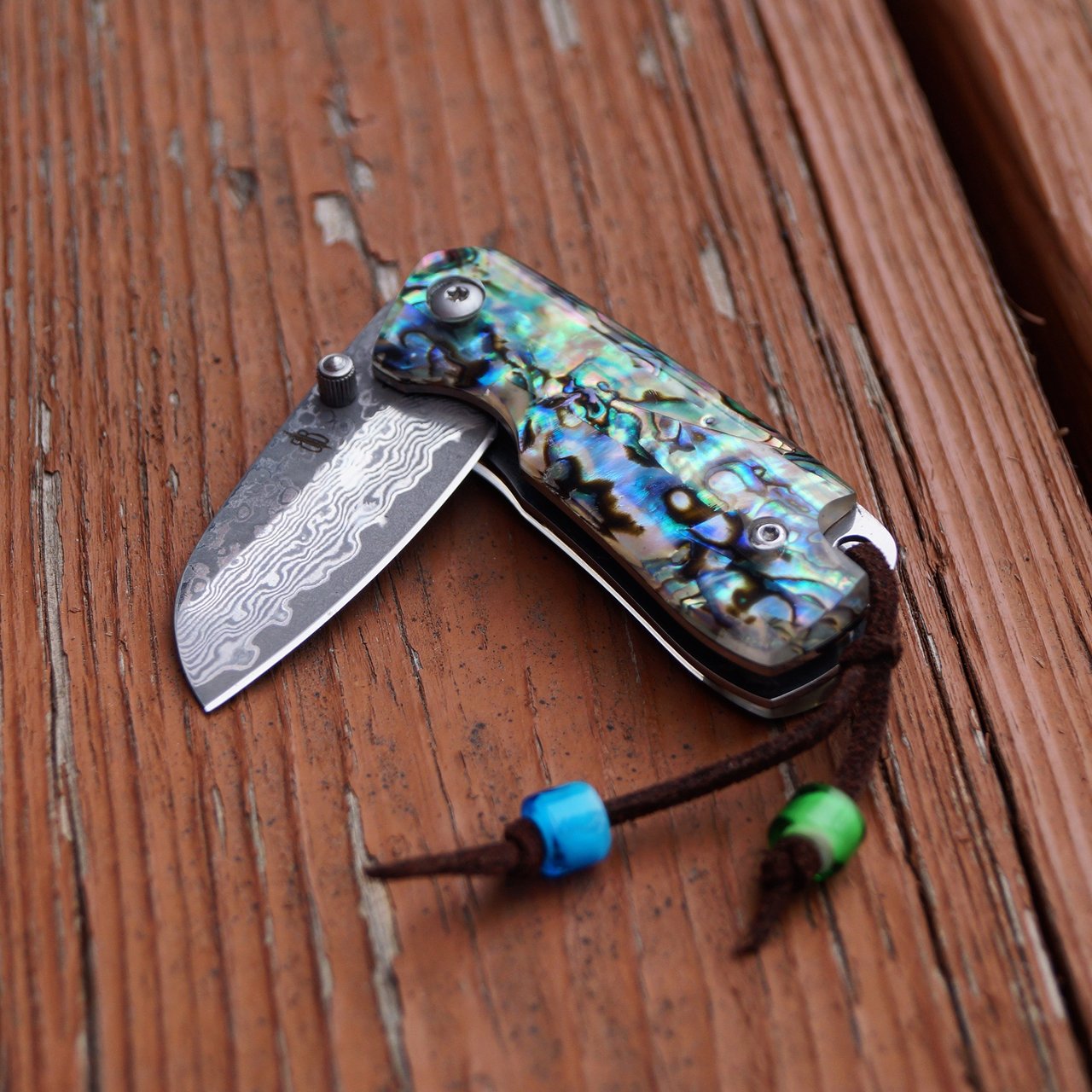 Mini Abalone Folding Knife