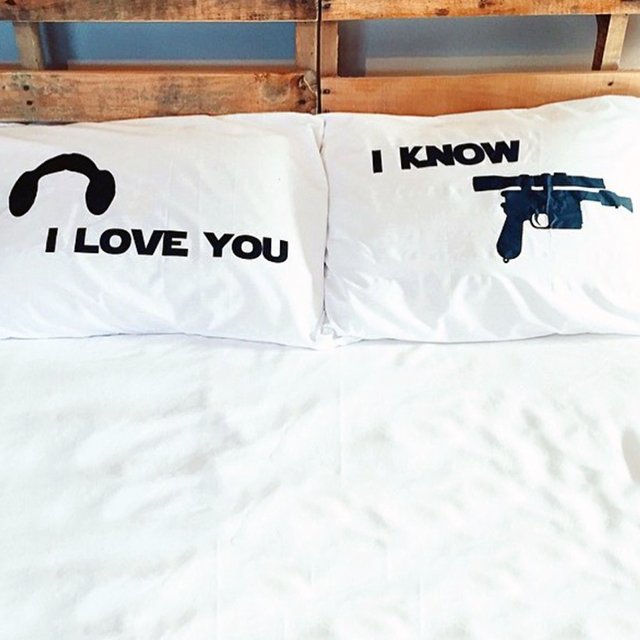 Star Wars I Love You I Know Pillow Case Set
