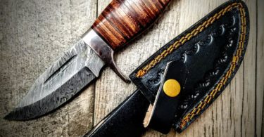 HTS-80 Stacked Leather Handle Skinner