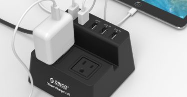 Charging Stand Surge Protector with 5-Port USB and 2 AC Outlets