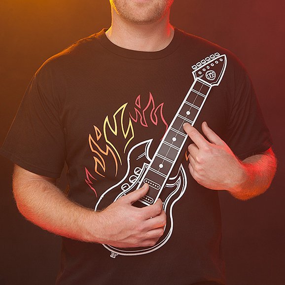 Playable Electronic Rock Guitar Shirt