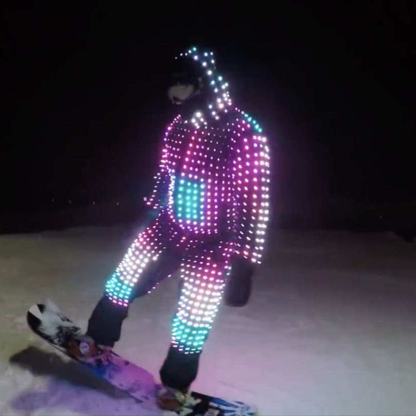 Waterproof Snowboard Ski LED Costume