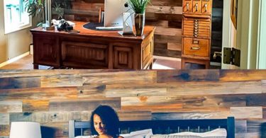 Reclaimed Weathered Redwood Peel and Stick Panels by Weekend Walls