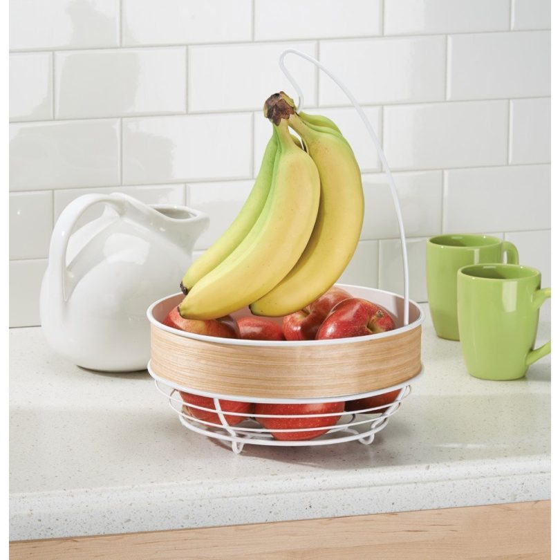 RealWood Kitchen Fruit Tree Bowl with Banana Hanger