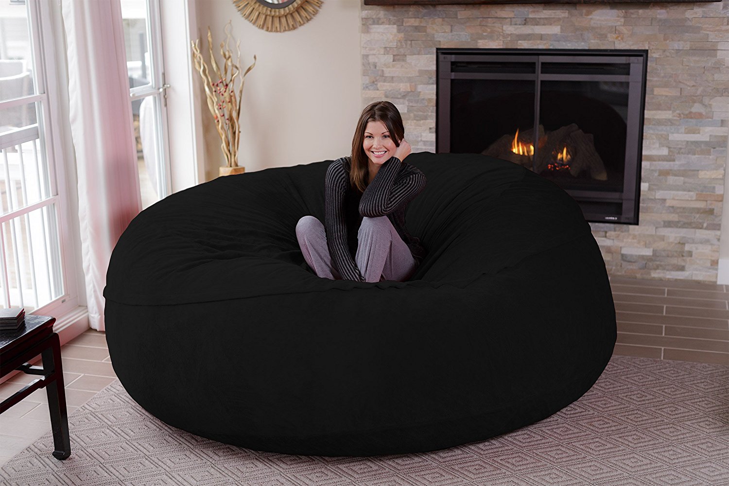 Chill Sack Bean Bag Chair: Giant 8′ Memory Foam Furniture Bean Bag