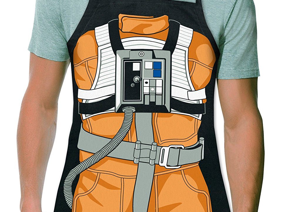 Luke Skywalker X-Wing Pilot Be The Character Adult Size 100% Cotton Adjustable Black Apron