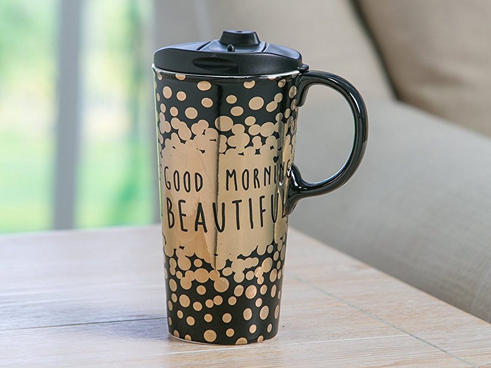 Cypress Home Metallic Good Morning Mug