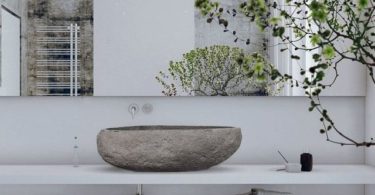 River Stone Vessel Sink