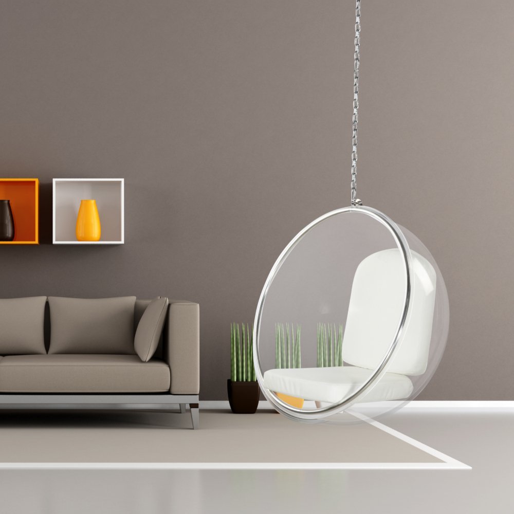 Designer Modern Bubble Hanging Chair Pink Acrylic » Petagadget