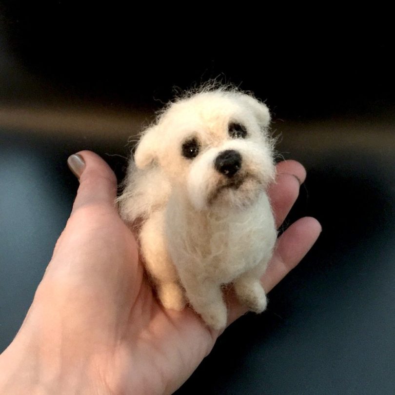 Custom Mini Needle Felted Dog