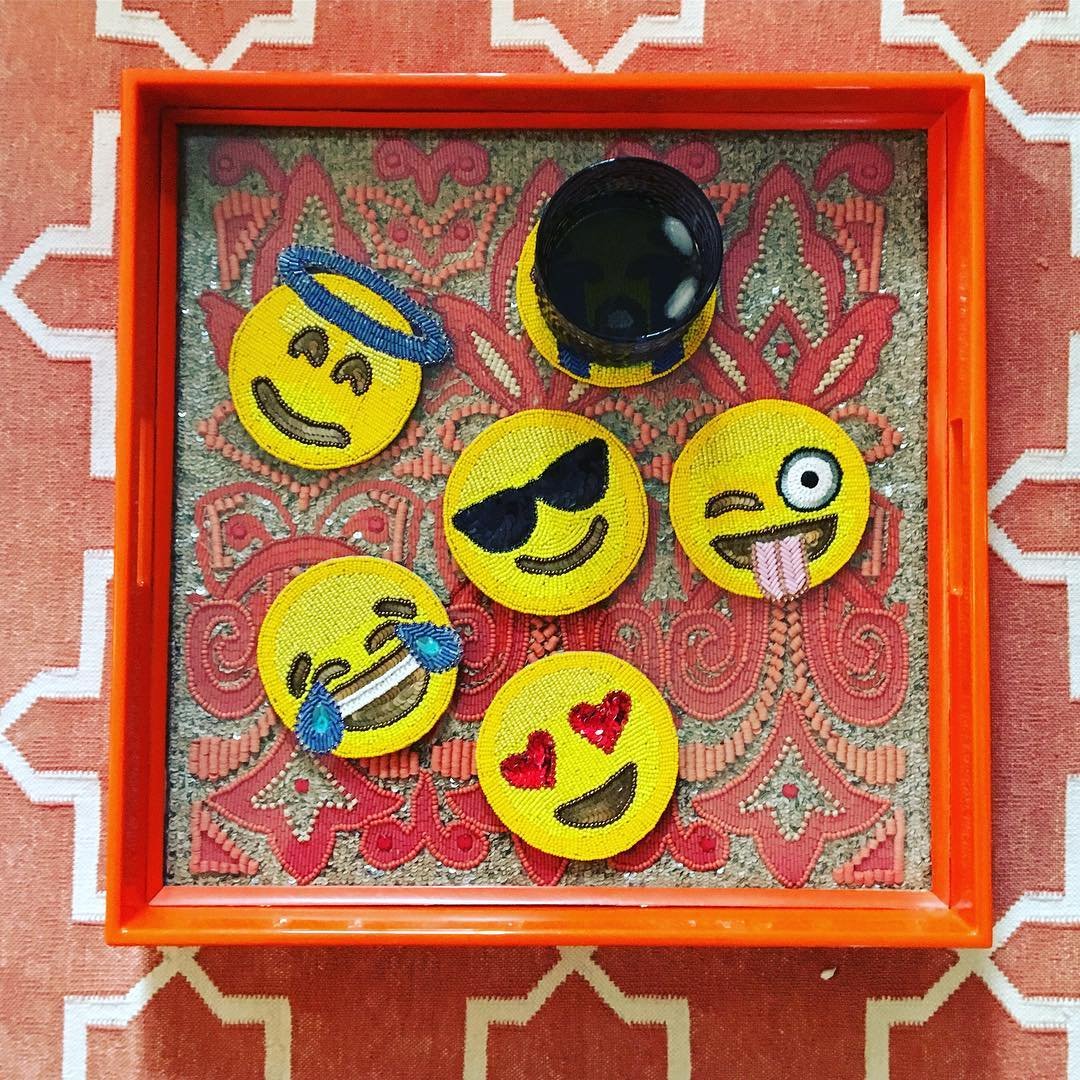 Emoji Coaster Set by Kim Seybert