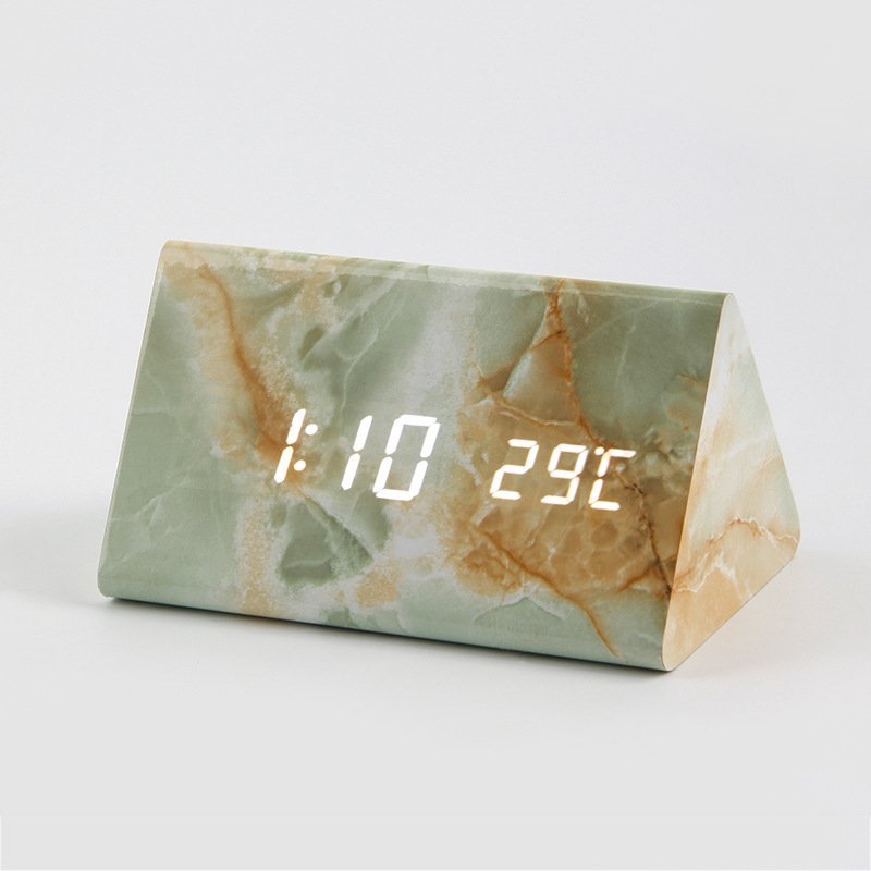 Retro Marble Table Clock