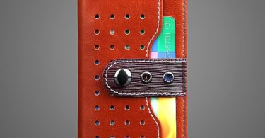 Punched Leather iPhone Wallet Case