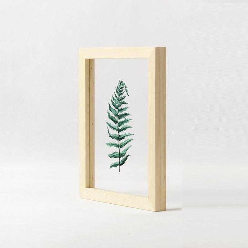 Floating Leaf 03 Print with Oak Frame