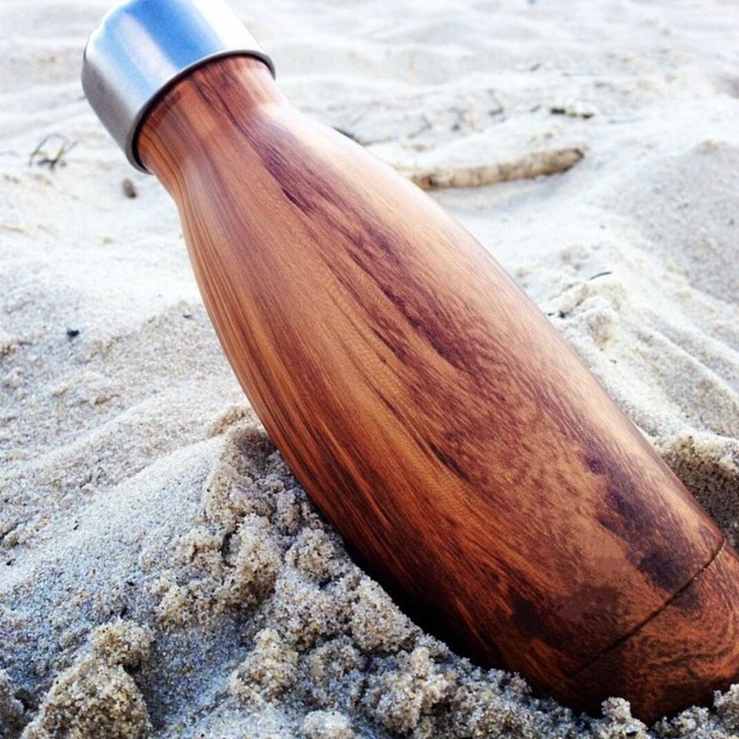 Wood 16oz Insulated Bottle