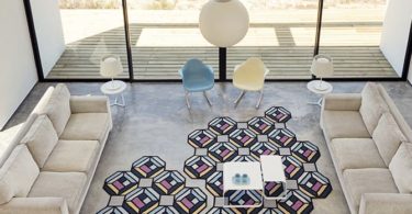 Kilim Parquet Tetragon Blue Rug