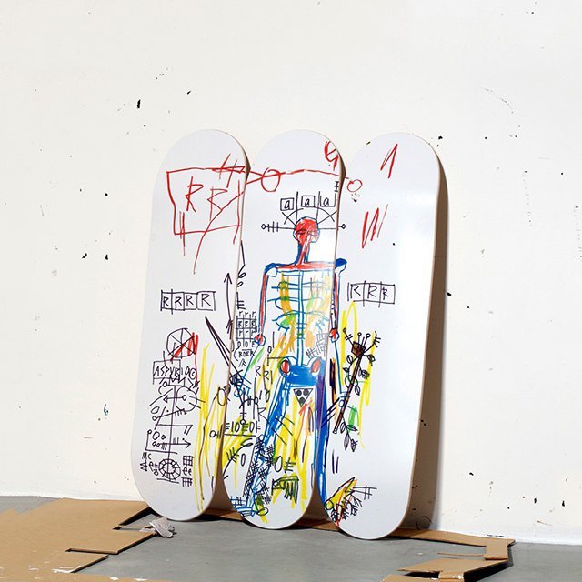 Basquiat Robot Triptych Skateboards