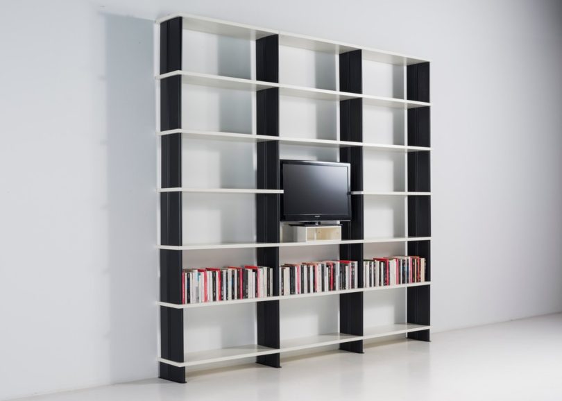 NIKKA Modern white modular bookcase