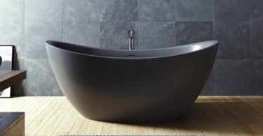 Black Purescape Soaking Bathtub