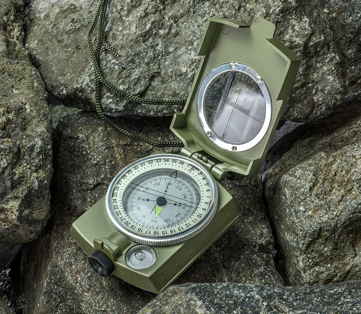 SE CC4580 MilitaryLensatic/Prismatic Sighting Compass with Pouch