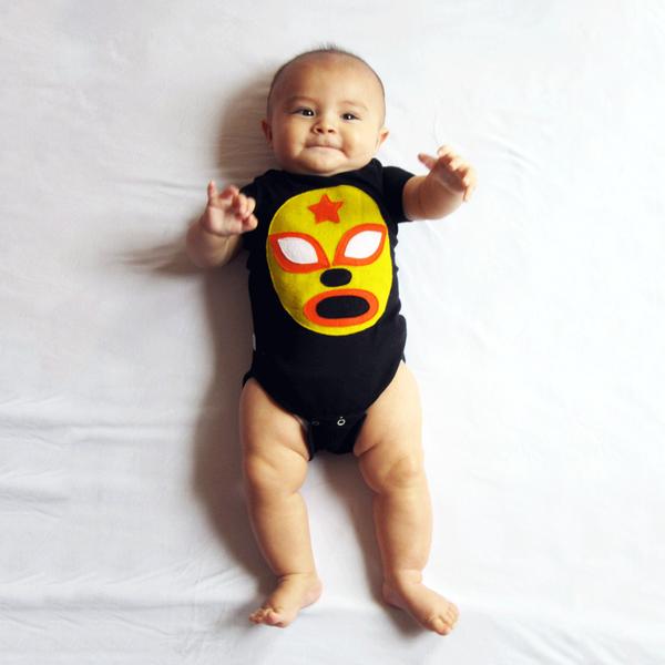 Baby Onesie – Luchador Amarillo