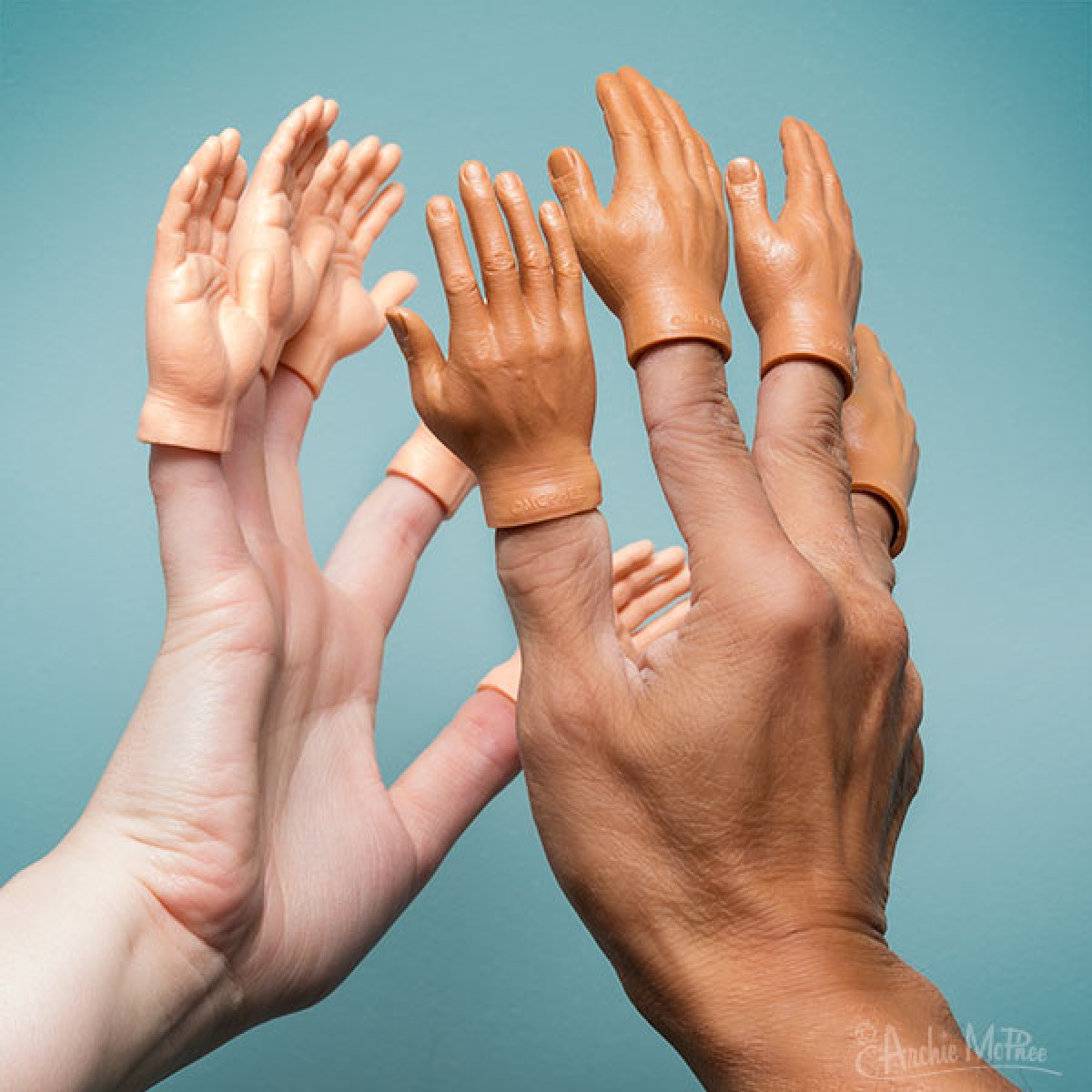 Set Of Ten Finger Hands Finger Puppets