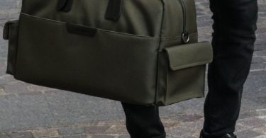 Olive and Black Campaign Bag by Stuart & Lau