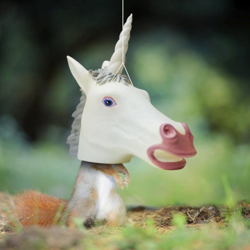 Unicorn Head Squirrel Feeder