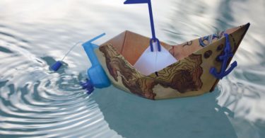 POWERUP Wind Up Powered Paper Boat Pool Toy Conversion Kit