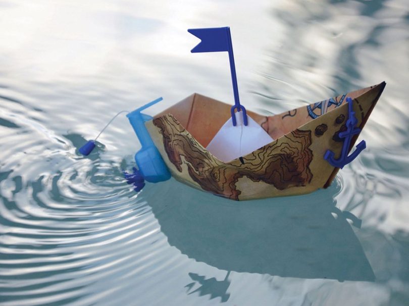 POWERUP Wind Up Powered Paper Boat Pool Toy Conversion Kit