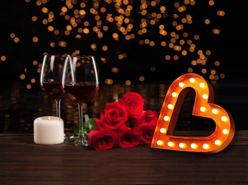 Large Romantic LED HEART Marquee Sign